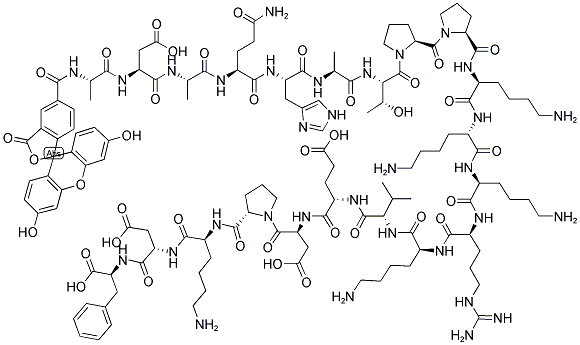 5-FAM-ADAQHATPPKKKRKVEDPKDF Struktur