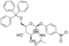 P-NITROPHENYL 2-ACETAMIDO-2-DEOXY-6-O-TRITYL-BETA-D-GLUCOPYRANOSIDE Struktur