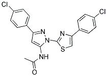 N-{3-(4-CHLOROPHENYL)-1-[4-(4-CHLOROPHENYL)-1,3-THIAZOL-2-YL]-1H-PYRAZOL-5-YL}ACETAMIDE Struktur