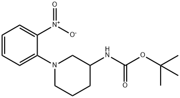 1-(2-NITRO-PHENYL)-PIPERIDIN-3-CARBAMIC ACID TERT-BUTYL ESTER Struktur