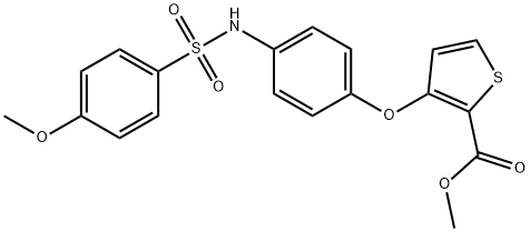 METHYL 3-(4-([(4-METHOXYPHENYL)SULFONYL]AMINO)PHENOXY)-2-THIOPHENECARBOXYLATE Struktur