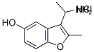 3-(1-AMINOETHYL)-2-METHYL-1-BENZOFURAN-5-OL HYDROCHLORIDE Struktur