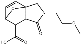 3-(2-METHOXY-ETHYL)-4-OXO-10-OXA-3-AZA-TRICYCLO[5.2.1.0(1,5)]DEC-8-ENE-6-CARBOXYLIC ACID Struktur