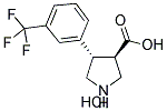 (TRANS)-4-(3-TRIFLUOROMETHYL-PHENYL)-PYRROLIDINE-3-CARBOXYLIC ACID-HCL Struktur