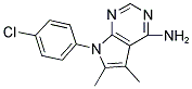 7-(4-CHLOROPHENYL)-5,6-DIMETHYL-7H-PYRROLO[2,3-D]PYRIMIDIN-4-AMINE Struktur