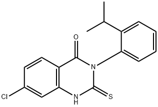 7-CHLORO-3-(2-ISOPROPYLPHENYL)-2-MERCAPTOQUINAZOLIN-4(3H)-ONE Struktur