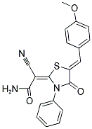 (2E)-2-CYANO-2-[(5Z)-5-(4-METHOXYBENZYLIDENE)-4-OXO-3-PHENYL-1,3-THIAZOLIDIN-2-YLIDENE]ACETAMIDE Struktur