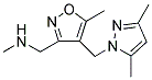 ((4-[(3,5-DIMETHYL-1H-PYRAZOL-1-YL)METHYL]-5-METHYLISOXAZOL-3-YL)METHYL)METHYLAMINE Struktur