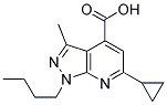 1-BUTYL-6-CYCLOPROPYL-3-METHYL-1 H-PYRAZOLO[3,4-B ]PYRIDINE-4-CARBOXYLIC ACID Struktur