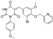 (Z)-5-(3-BROMO-5-METHOXY-4-(PYRIDIN-2-YLMETHOXY)BENZYLIDENE)-1-(4-METHOXYPHENYL)PYRIMIDINE-2,4,6(1H,3H,5H)-TRIONE Struktur