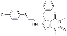 7-BENZYL-8-(2-(4-CHLOROPHENYLTHIO)ETHYLAMINO)-1,3-DIMETHYL-1H-PURINE-2,6(3H,7H)-DIONE Struktur