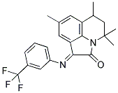 (1E)-4,4,6,8-TETRAMETHYL-1-{[3-(TRIFLUOROMETHYL)PHENYL]IMINO}-5,6-DIHYDRO-4H-PYRROLO[3,2,1-IJ]QUINOLIN-2(1H)-ONE Struktur