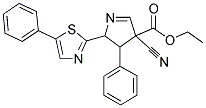 ETHYL 4-CYANO-3-PHENYL-2-(5-PHENYL-1,3-THIAZOL-2-YL)-3,4-DIHYDRO-2H-PYRROLE-4-CARBOXYLATE Struktur