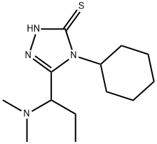 4-CYCLOHEXYL-5-[1-(DIMETHYLAMINO)PROPYL]-4H-1,2,4-TRIAZOLE-3-THIOL Struktur