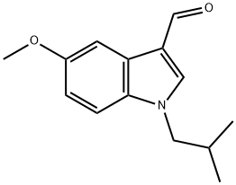 1-ISOBUTYL-5-METHOXY-1H-INDOLE-3-CARBALDEHYDE Struktur