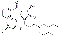 4-BENZOYL-1-(3-(DIBUTYLAMINO)PROPYL)-5-(2,4-DICHLOROPHENYL)-3-HYDROXY-1H-PYRROL-2(5H)-ONE Struktur