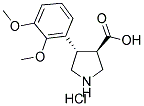 (TRANS)-4-(2,3-DIMETHOXY-PHENYL)-PYRROLIDINE-3-CARBOXYLIC ACID-HCL Struktur