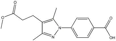 4-[4-(3-METHOXY-3-OXOPROPYL)-3,5-DIMETHYL-1H-PYRAZOL-1-YL]BENZOIC ACID Struktur