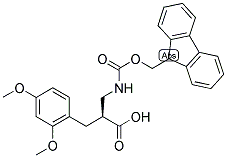 (S)-3-(2,4-DIMETHOXY-PHENYL)-2-[(9H-FLUOREN-9-YLMETHOXYCARBONYLAMINO)-METHYL]-PROPIONIC ACID Struktur