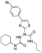 N~1~-PROPYL-1-[4-(4-BROMOPHENYL)-1,3-THIAZOL-2-YL]-N~2~-CYCLOHEXYL-1,2-HYDRAZINEDICARBOXAMIDE Struktur