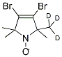 3,4-DIBROMO-1-OXYL-2,2,5,5-TETRAMETHYL-D3-PYRROLINE Struktur