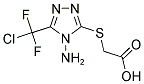 ((4-AMINO-5-[CHLORO(DIFLUORO)METHYL]-4H-1,2,4-TRIAZOL-3-YL)SULFANYL)ACETIC ACID Struktur