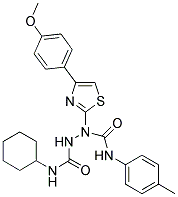 N~1~-(4-METHYLPHENYL)-1-[4-(4-METHOXYPHENYL)-1,3-THIAZOL-2-YL]-N~2~-CYCLOHEXYL-1,2-HYDRAZINEDICARBOXAMIDE Struktur