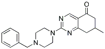 2-(4-BENZYLPIPERAZIN-1-YL)-7-METHYL-7,8-DIHYDROQUINAZOLIN-5(6H)-ONE Struktur