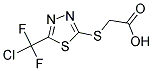 ((5-[CHLORO(DIFLUORO)METHYL]-1,3,4-THIADIAZOL-2-YL)SULFANYL)ACETIC ACID Struktur