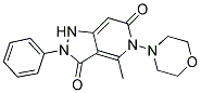 4-METHYL-5-MORPHOLIN-4-YL-2-PHENYL-1H-PYRAZOLO[4,3-C]PYRIDINE-3,6(2H,5H)-DIONE Struktur