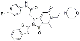 2-(2-(BENZO[D]THIAZOL-2-YL)-4-METHYL-5-(2-MORPHOLINOETHYL)-3,6-DIOXO-2,3,5,6-TETRAHYDROPYRAZOLO[4,3-C]PYRIDIN-1-YL)-N-(4-BROMOPHENYL)ACETAMIDE Struktur