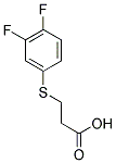 3-[(3,4-DIFLUOROPHENYL)THIO]PROPANOIC ACID Struktur