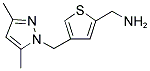 (4-[(3,5-DIMETHYL-1H-PYRAZOL-1-YL)METHYL]-2-THIENYL)METHANAMINE Struktur