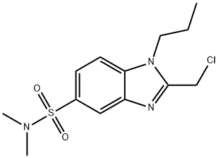 2-(CHLOROMETHYL)-N,N-DIMETHYL-1-PROPYL-1H-BENZIMIDAZOLE-5-SULFONAMIDE Struktur