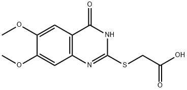 (6,7-DIMETHOXY-4-OXO-3,4-DIHYDRO-QUINAZOLIN-2-YLSULFANYL)-ACETIC ACID Struktur