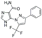 5-[3-PHENYL-5-(TRIFLUOROMETHYL)-1H-PYRAZOL-1-YL]-1H-IMIDAZOLE-4-CARBOXAMIDE Struktur