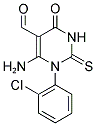 6-AMINO-1-(2-CHLOROPHENYL)-4-OXO-2-THIOXO-1,2,3,4-TETRAHYDRO-5-PYRIMIDINECARBALDEHYDE Struktur