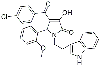 1-(2-(1H-INDOL-3-YL)ETHYL)-4-(4-CHLOROBENZOYL)-3-HYDROXY-5-(2-METHOXYPHENYL)-1H-PYRROL-2(5H)-ONE Struktur