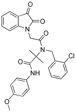 2-(N-(2-CHLOROBENZYL)-2-(2,3-DIOXOINDOLIN-1-YL)ACETAMIDO)-N-(4-METHOXYPHENYL)-2-METHYLPROPANAMIDE Struktur