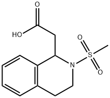 [2-(METHYLSULFONYL)-1,2,3,4-TETRAHYDROISOQUINOLIN-1-YL]ACETIC ACID Struktur