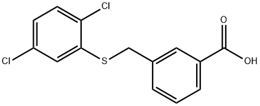 3-[[(2,5-DICHLOROPHENYL)THIO]METHYL]BENZOIC ACID Struktur