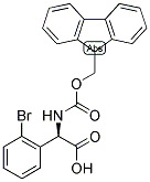 (R)-(2-BROMO-PHENYL)-[(9H-FLUOREN-9-YLMETHOXYCARBONYLAMINO)]-ACETIC ACID Struktur