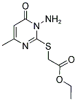 ETHYL [(1-AMINO-4-METHYL-6-OXO-1,6-DIHYDROPYRIMIDIN-2-YL)THIO]ACETATE Struktur