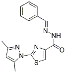 2-(3,5-DIMETHYL-1H-PYRAZOL-1-YL)-N'-[(1E)-PHENYLMETHYLENE]-1,3-THIAZOLE-4-CARBOHYDRAZIDE Struktur