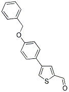 4-[4-(BENZYLOXY)PHENYL]-2-THIOPHENECARBALDEHYDE Struktur