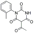 5-ACETYL-1-(2-METHYLPHENYL)PYRIMIDINE-2,4,6(1H,3H,5H)-TRIONE Struktur