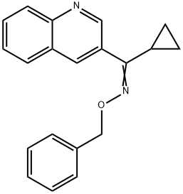 CYCLOPROPYL(3-QUINOLINYL)METHANONE O-BENZYLOXIME Struktur