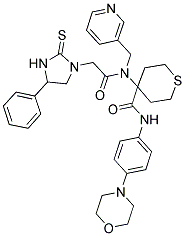 N-(4-MORPHOLINOPHENYL)-4-(2-(4-PHENYL-2-THIOXOIMIDAZOLIDIN-1-YL)-N-(PYRIDIN-3-YLMETHYL)ACETAMIDO)-TETRAHYDRO-2H-THIOPYRAN-4-CARBOXAMIDE Struktur