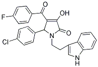 1-(2-(1H-INDOL-3-YL)ETHYL)-5-(4-CHLOROPHENYL)-4-(4-FLUOROBENZOYL)-3-HYDROXY-1H-PYRROL-2(5H)-ONE Struktur