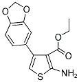 2-AMINO-4-BENZO[1,3]DIOXOL-5-YL-THIOPHENE-3-CARBOXYLIC ACID ETHYL ESTER Struktur